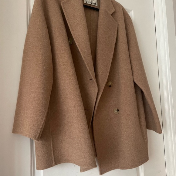 Acne Studios Beige Wool Coat - Picture 4 of 12